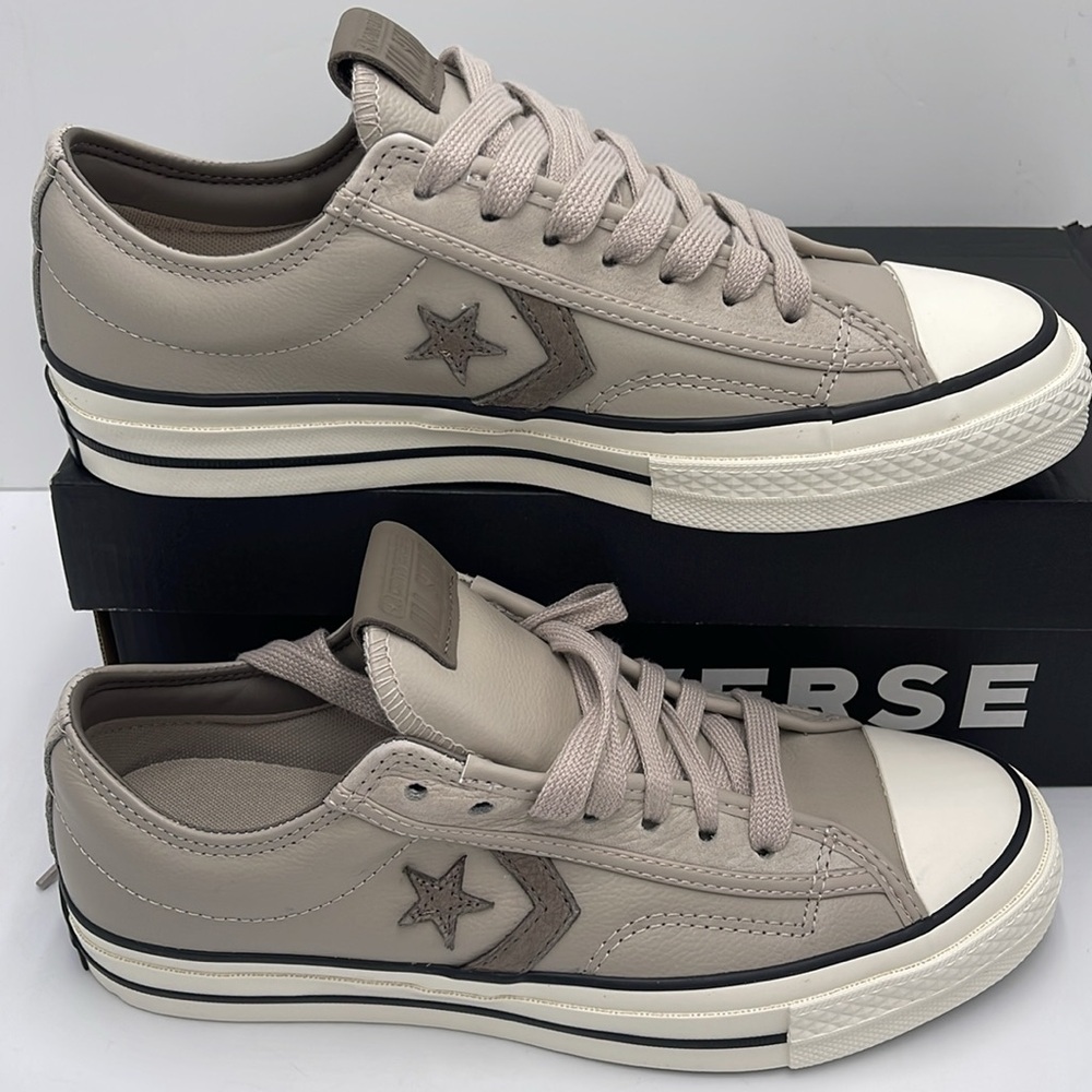 Converse Men’s STAR PLAYER 76 OX
PAPYRUS/CLASSIC TAUPE/EGRET A12405C Leat… - Picture 3 of 16